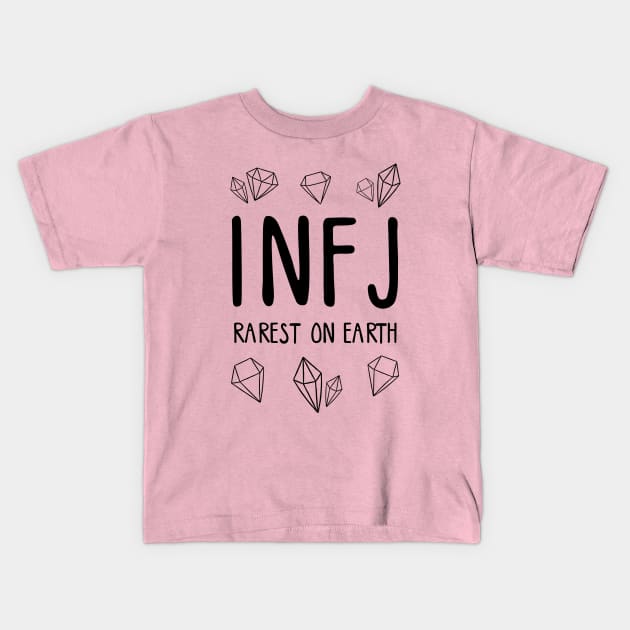 INFJ, rarest on Earth Kids T-Shirt by krimons